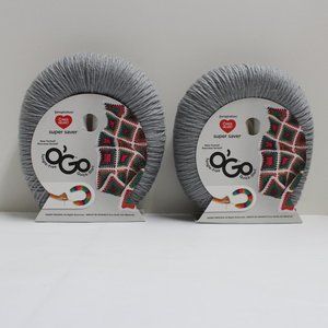 2 Pack New Red Heart Super Saver O'Go Tangle Free Quick Start 100% Acrylic Yarn